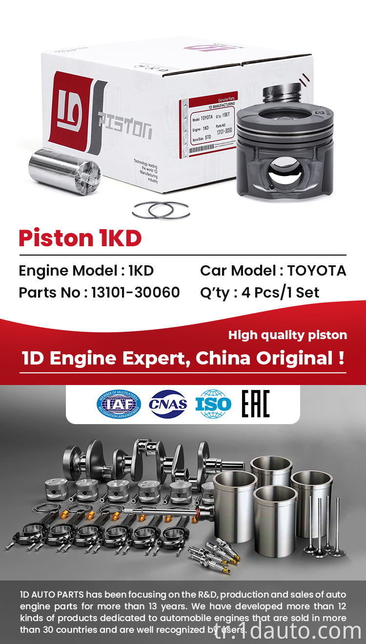Toyota 1kd motor piston seti Toyota 1KD Engine Piston Set
